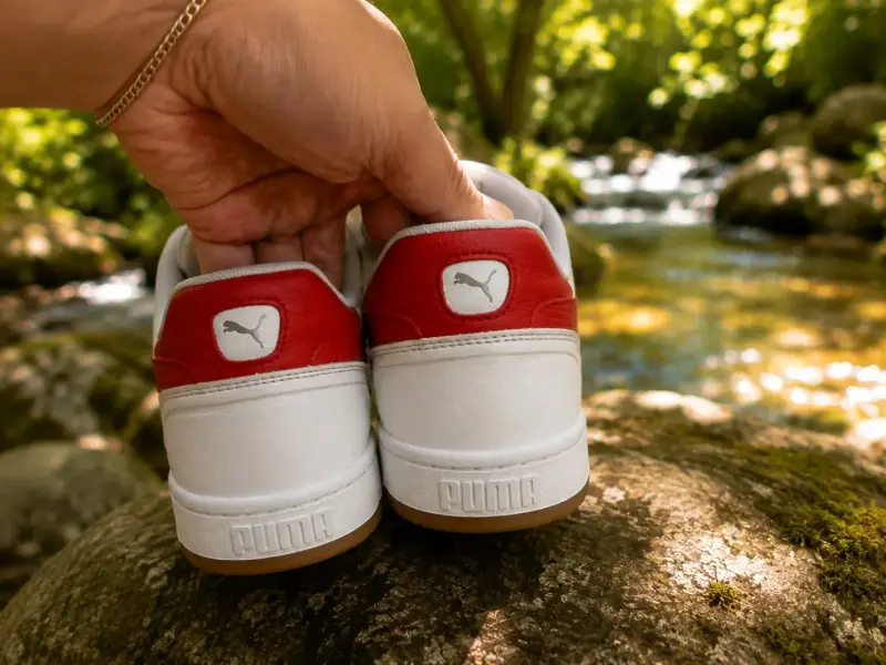 Zapatillas deportivas blancas y rojas Puma - 2