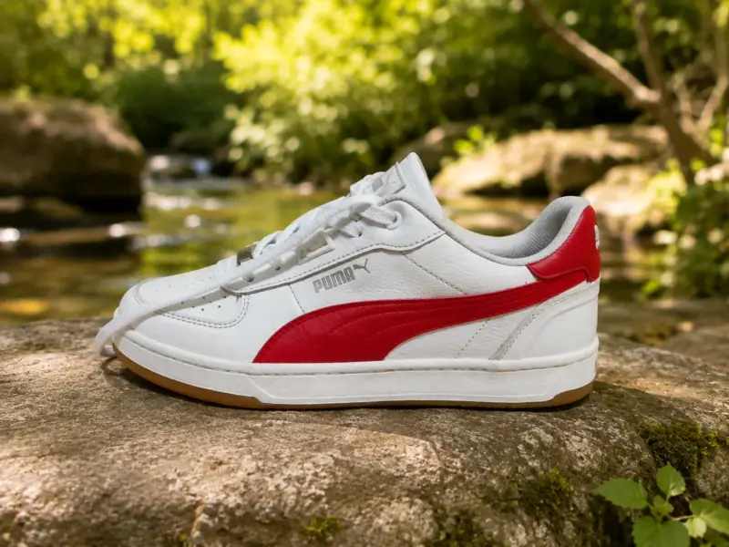 Zapatillas deportivas blancas y rojas Puma - 3