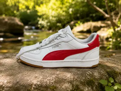 Zapatillas deportivas blancas y rojas Puma - miniatura 3