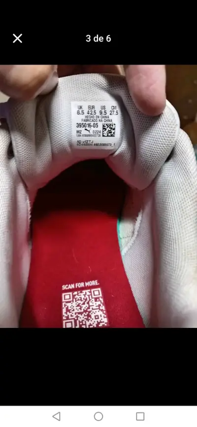 Zapatillas deportivas blancas y rojas Puma - miniatura 4
