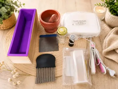 Kit para hacer jabón artesanal con base de leche de cabra - miniatura 1