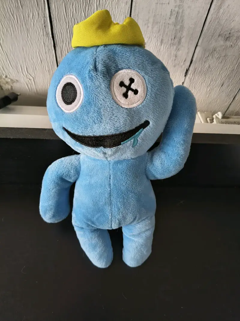 Peluche anime azul con corona amarilla para niños - 3