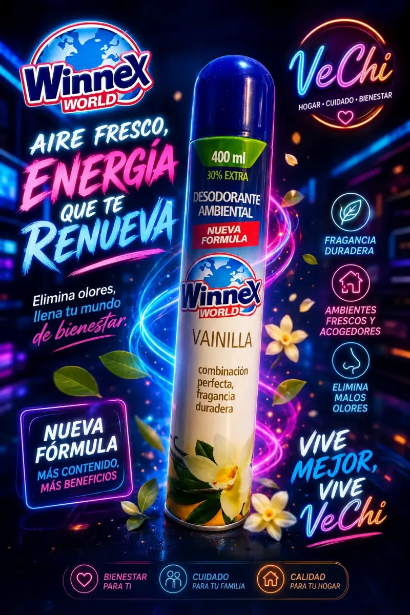 Desodorante Ambiental Winnex World Vainilla 400ml