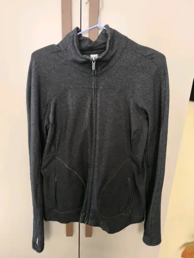 Chaqueta deportiva gris GapFit con cierre - miniatura 1