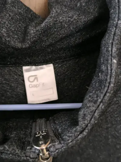 Chaqueta deportiva gris GapFit con cierre - miniatura 2