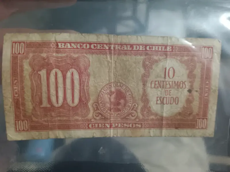 Billete antiguo de 100 pesos chilenos - 2