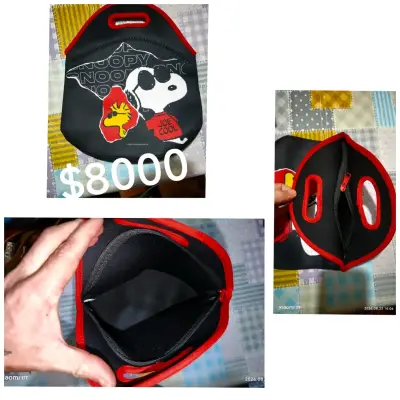 Bolso térmico Snoopy Joe Cool negro y rojo - miniatura 1