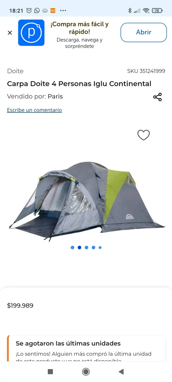 Carpa Doite 4 Personas Iglu Continental - 1