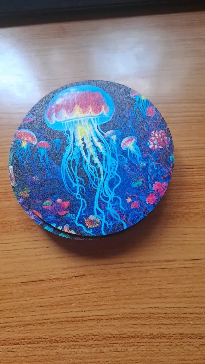 Set de Posavasos Redondos con Diseño Artístico - 5