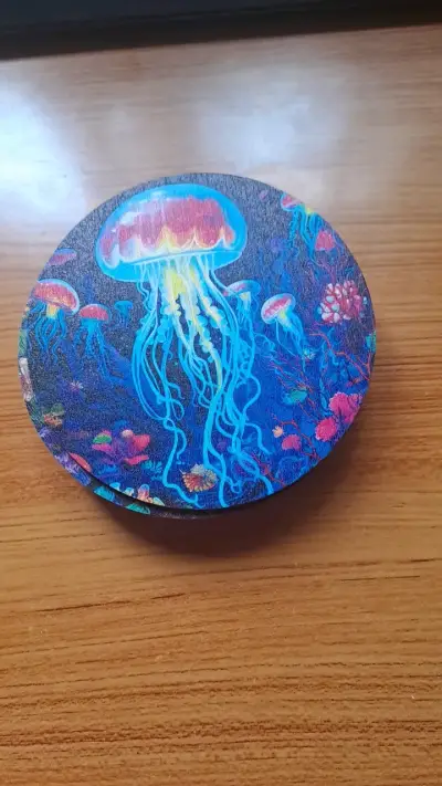 Set de Posavasos Redondos con Diseño Artístico - miniatura 5