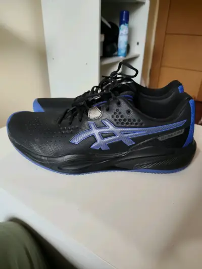 Zapatillas deportivas Asics Gel Challenger negras y azules - miniatura 1