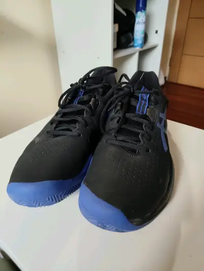 Zapatillas deportivas Asics Gel Challenger negras y azules - miniatura 2