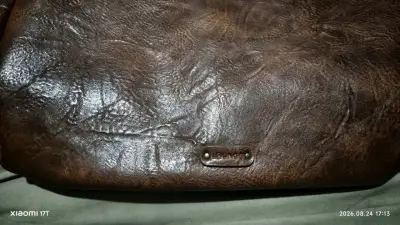 Mochila de cuero marrón Lounge con correas decorativas - miniatura 4