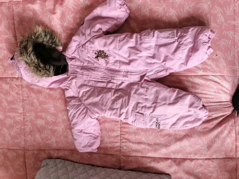 Enterito de invierno para bebé color rosado