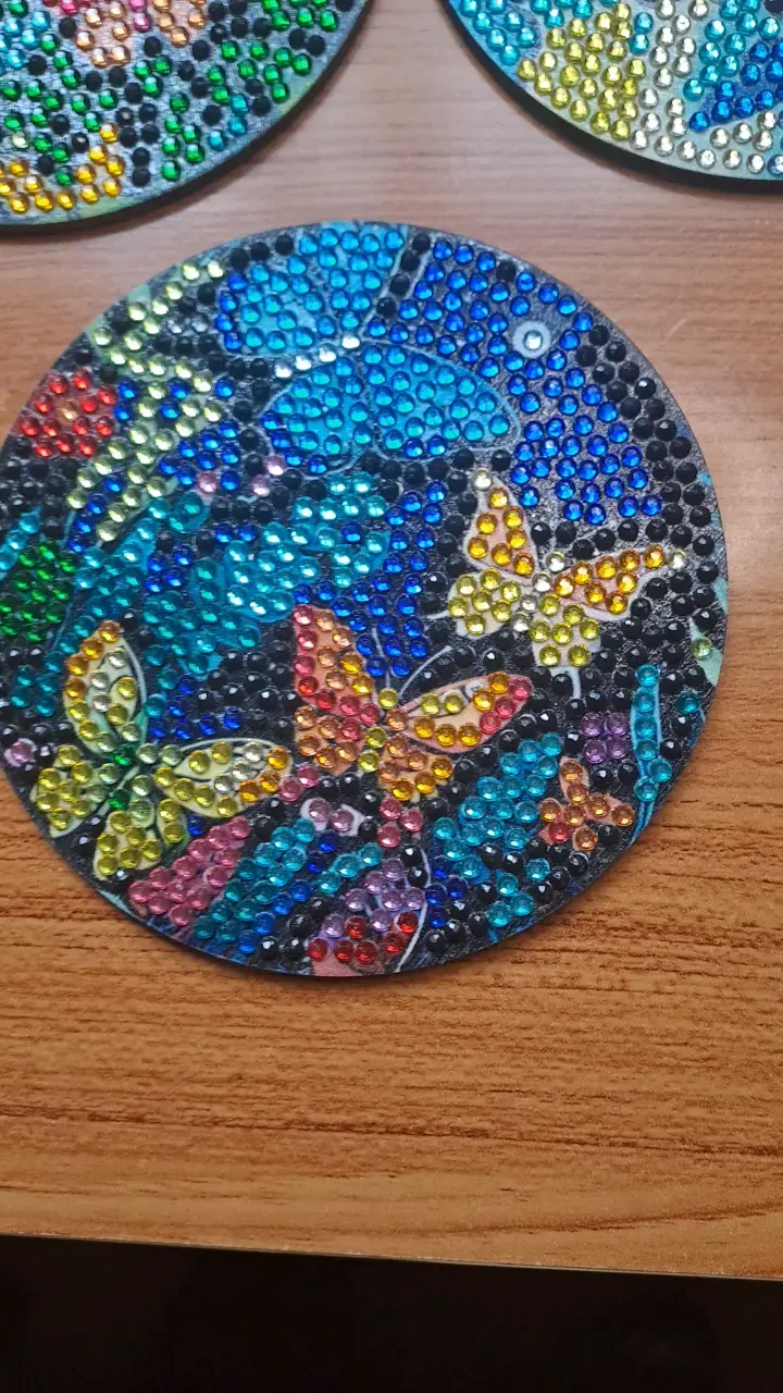 Posavasos decorativos con mariposas de colores - 4