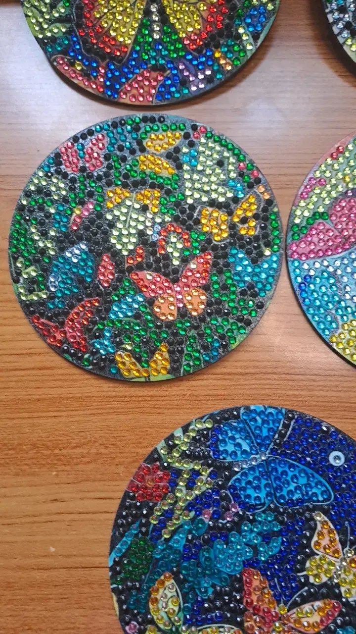 Posavasos decorativos con mariposas de colores - 5