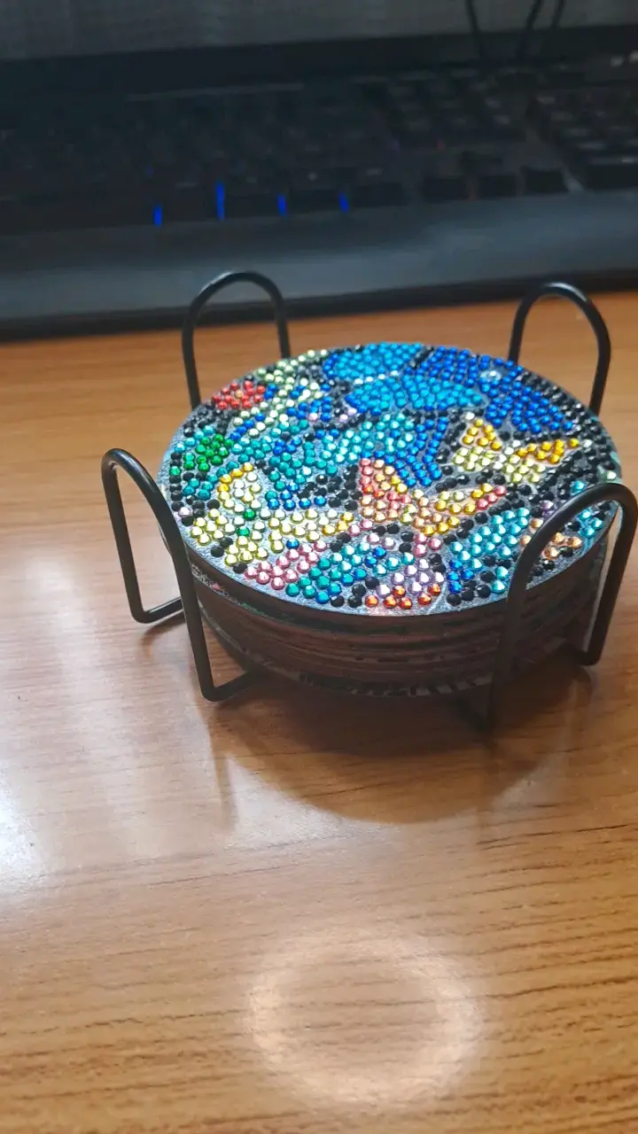 Posavasos decorativos con mariposas de colores - 6