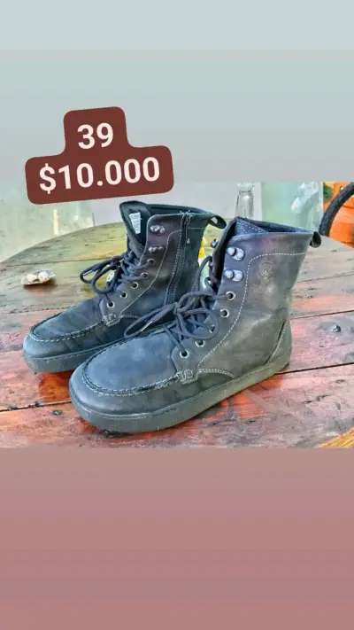 Botines negros con plataforma talla 39 - miniatura 3