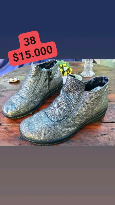 Botines negros con plataforma talla 39 - miniatura 4