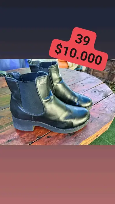 Botines negros con plataforma talla 39 - miniatura 5