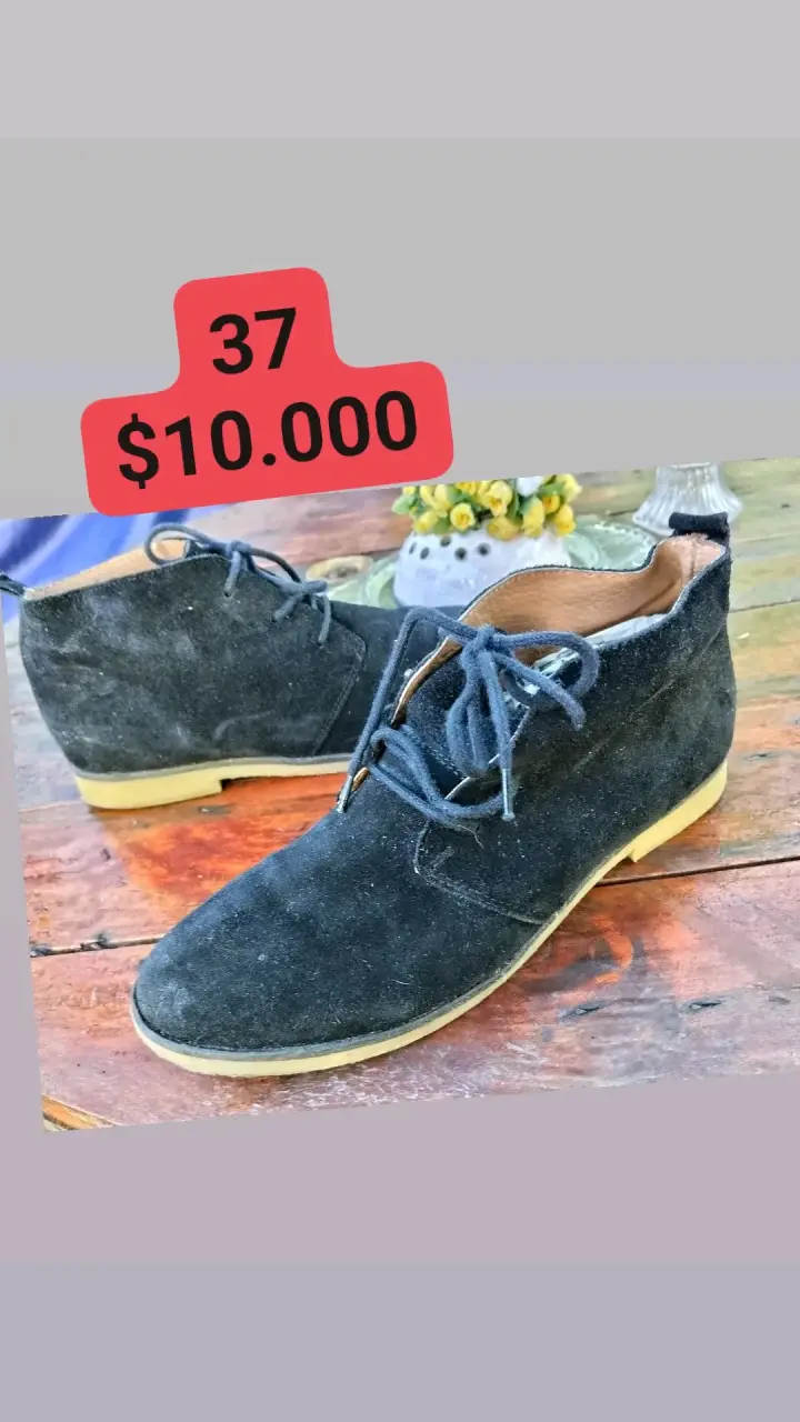 Botines negros con plataforma talla 39 - 6