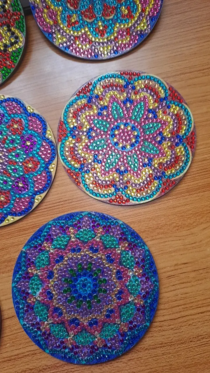 Posavasos decorativos mandala coloridos - 4