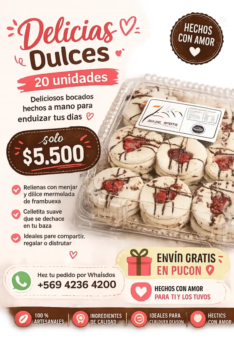 Delicias dulces artesanales 20 unidades