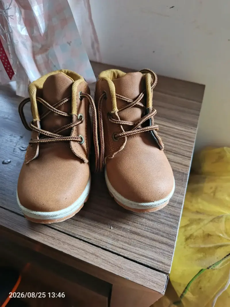 Botines de ecocuero para niños color marrón - 2