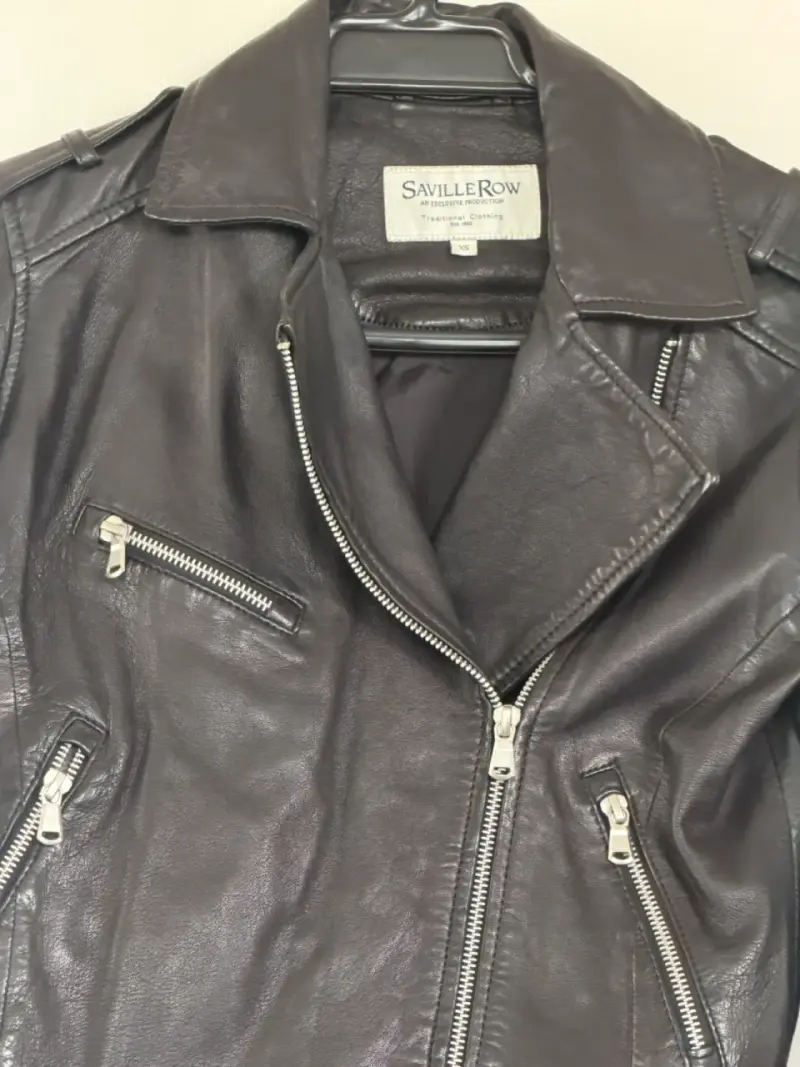 Chaqueta de cuero negra Saville Row para mujer - 2
