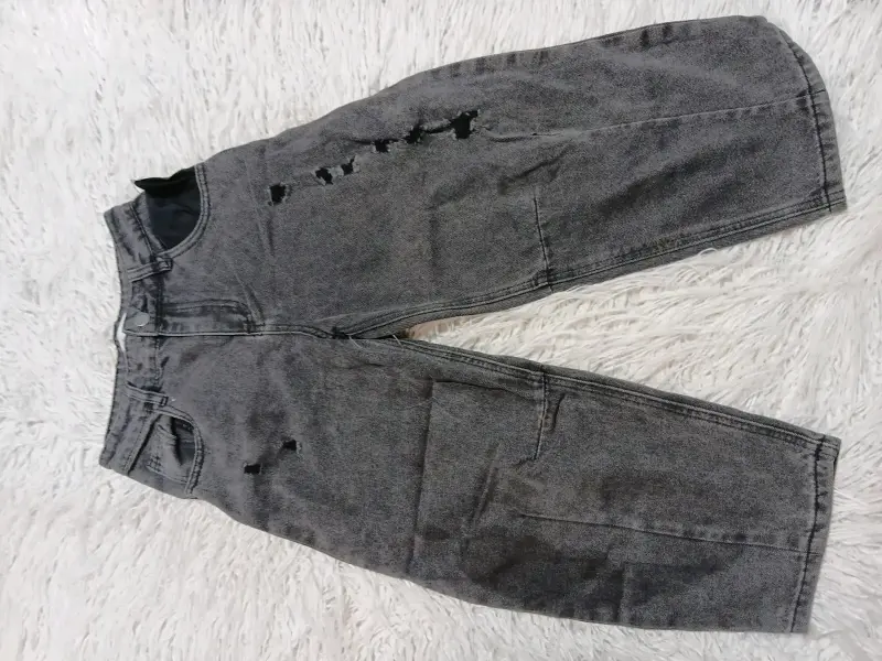 Jeans grises para niña talla 10 - 1