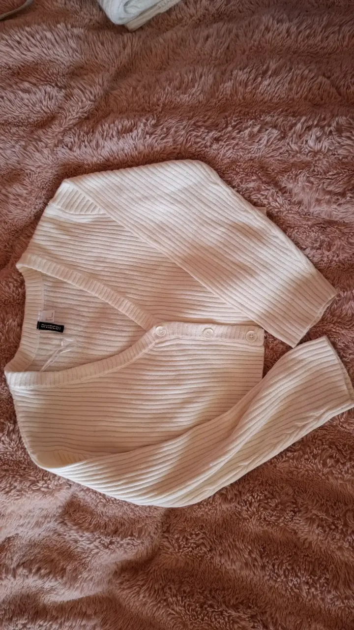 Cárdigan blanco de punto para mujer