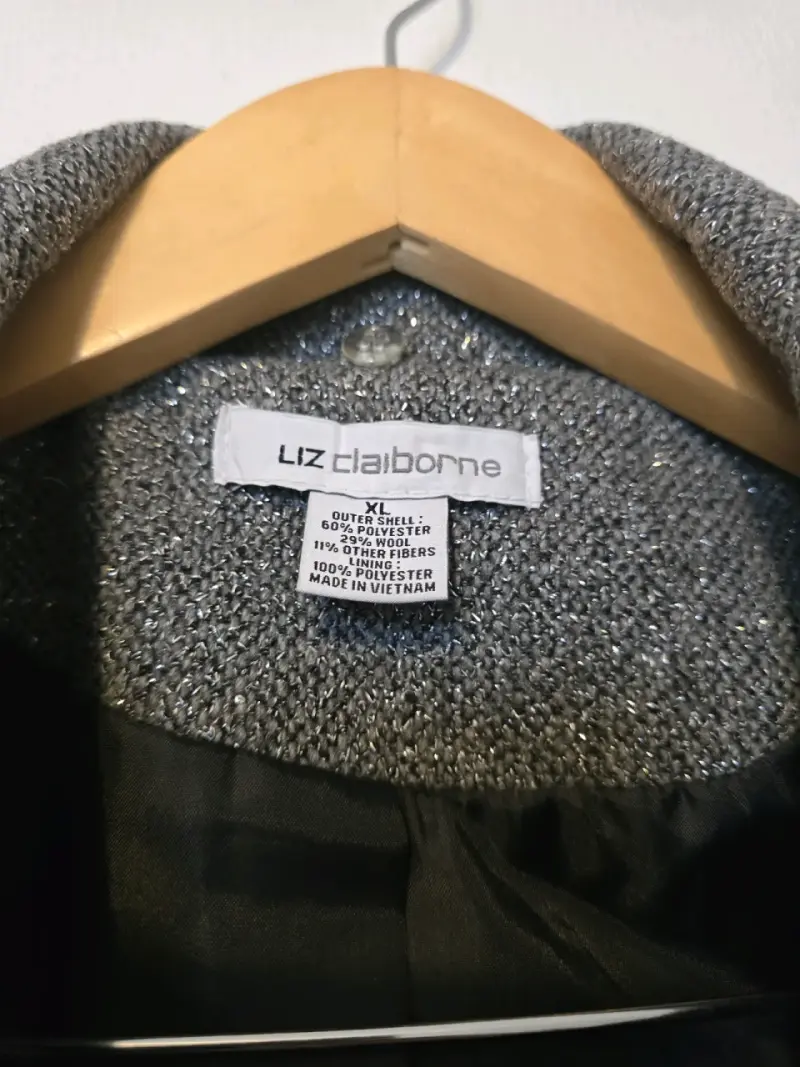 Chaqueta gris con cuello desmontable Liz Claiborne - 4