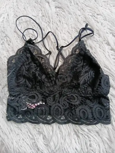 Bralette de encaje negro Victoria's Secret Pink - miniatura 1