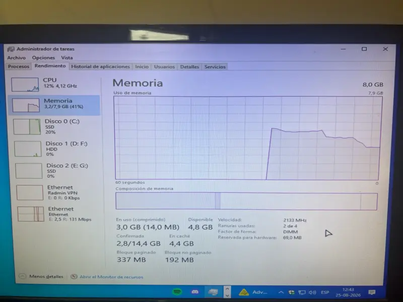 Memoria RAM Crucial 2x4GB DDR4 2133MHz (8GB total) - 3