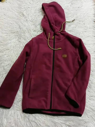 Chaqueta de polar burdeos para niños Topsis - miniatura 1