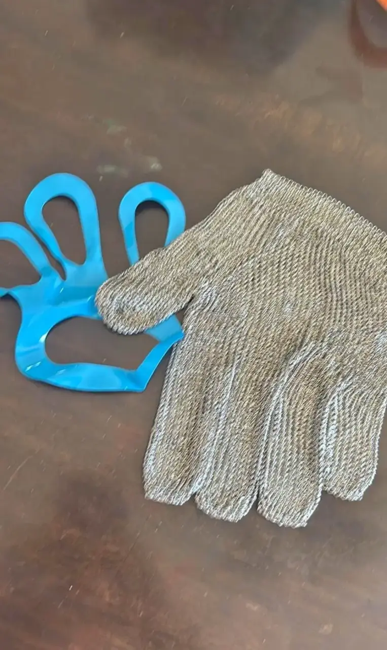 Guante de malla de acero inoxidable para corte