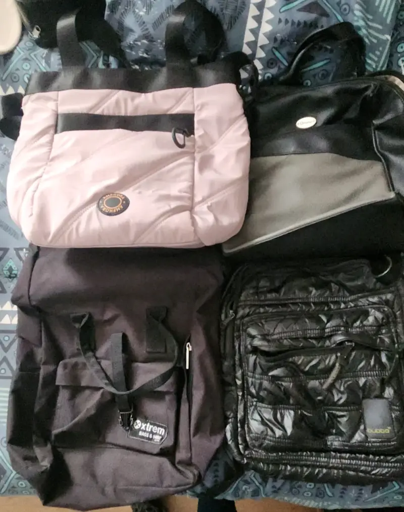 Set de mochilas y bolsos variados