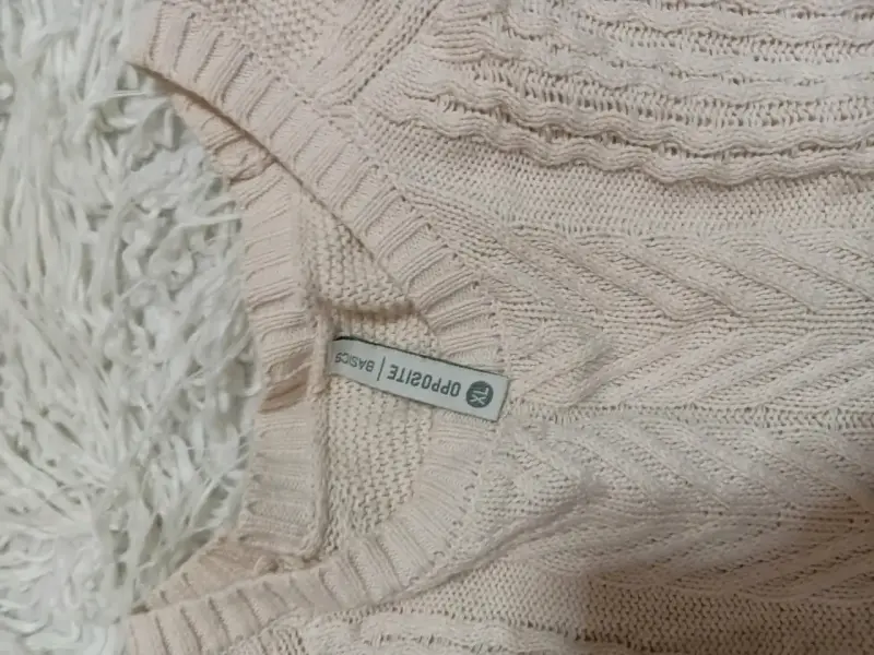Suéter de punto beige para mujer - 2