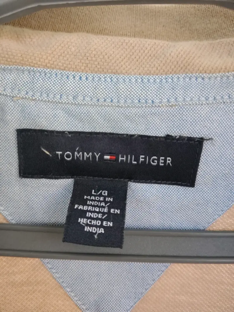 Polera Polo Tommy Hilfiger Beige a Rayas - 3