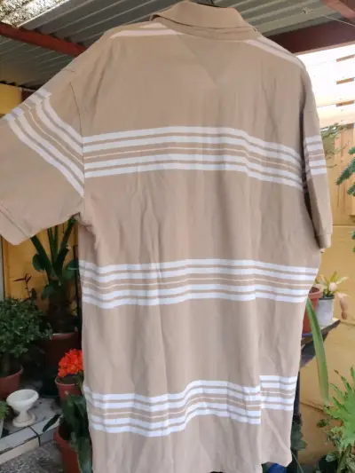Polera Polo Tommy Hilfiger Beige a Rayas - miniatura 4