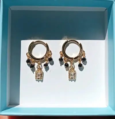 Pendientes de ágata negra - miniatura 3