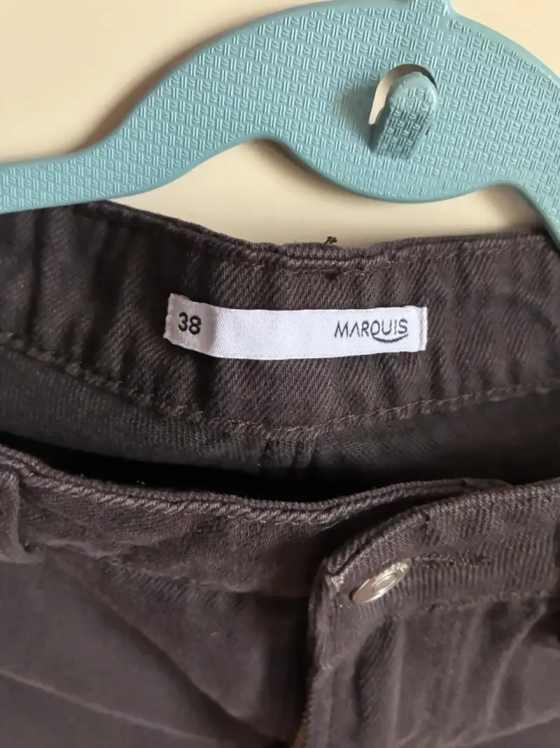 Pantalones café oscuro de mujer Marquis talla 38 - 2