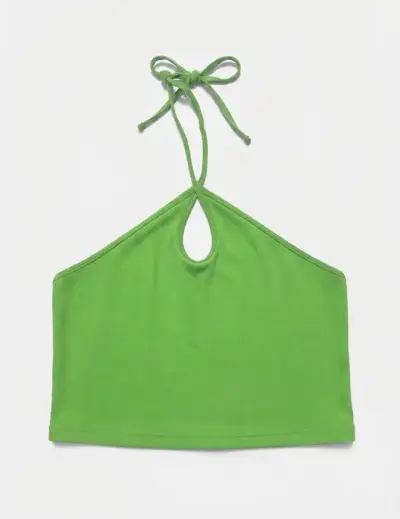 Top verde halter de Zara para mujer - miniatura 1