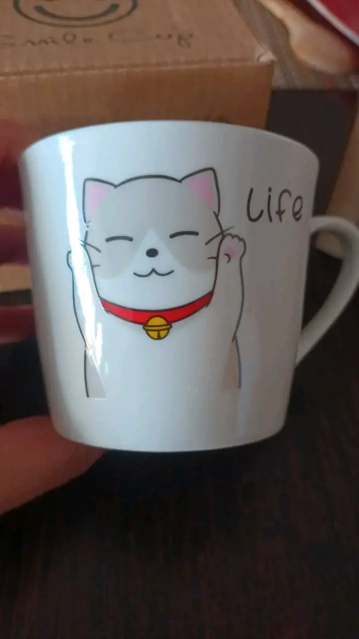 Taza de cerámica con diseño de gatos - 2