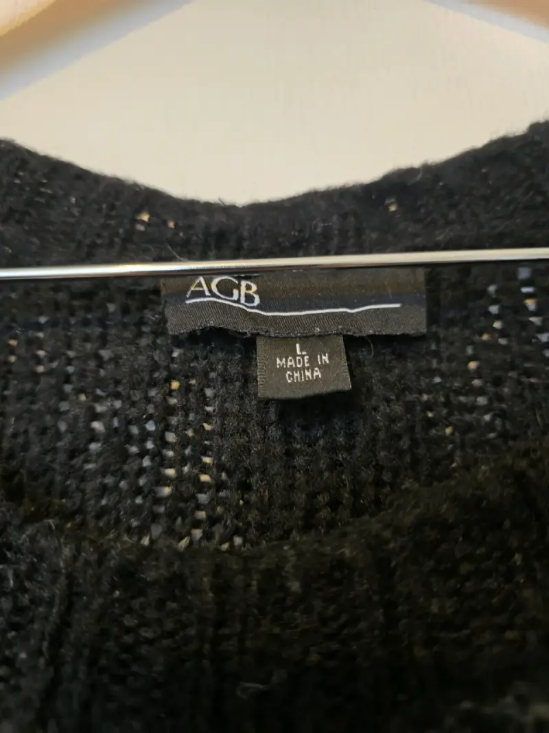 Sweter de rayas negro y gris AGB para mujer - 3