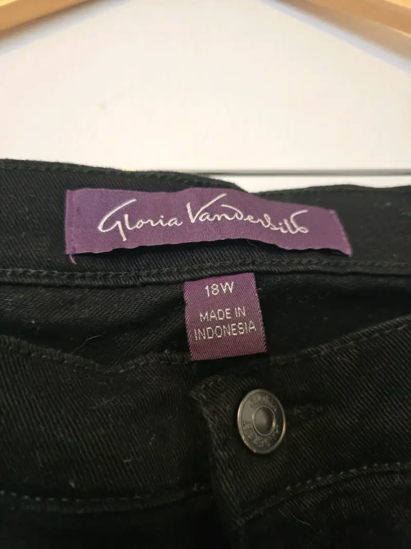 Pantalones negros talla 18W Gloria Vanderbilt - 3