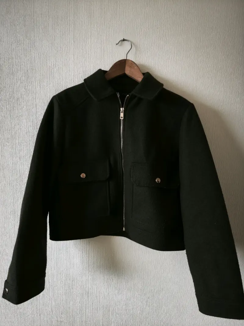 Chaqueta verde militar Zara - 2