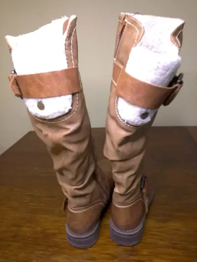 Botas de cuero marrón con hebillas - miniatura 5
