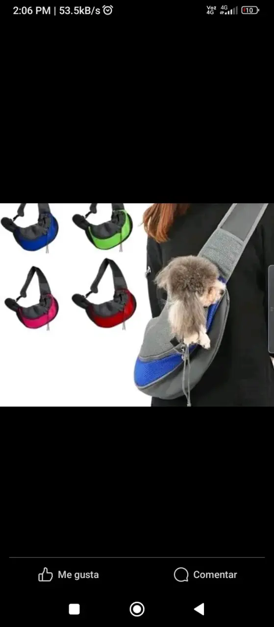 Bolso rojo transportador de mascotas ajustable