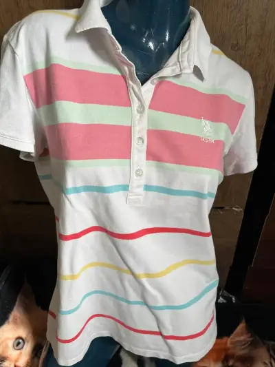 Polera Polo Rayada Mujer USPA - miniatura 1